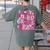 In My Third Grade Era Teachers Women Back To School Girls Women's Comfort Colors T-Shirt Back Print Moss