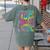 Tie Dye 8th Grade Typography Team Eighth Grade Teacher Women's Comfort Colors T-Shirt Back Print Moss