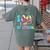 Tie Dye Happy 100th Day Of School Teacher Student 100 Days Women's Comfort Colors T-Shirt Back Print Moss Tie Dye Happy 100th Day Of School Teacher Student 100 Days Women's Comfort Colors T-Shirt Back Print Moss