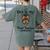 This Is My Tired Teacher Costume Skull Halloween Messy Bun Women's Comfort Colors T-Shirt Back Print Moss
