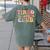 Tired Teachers Club Groovy Teachers Back To School Tee Women's Comfort Colors T-Shirt Back Print Moss