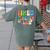 Tired Teachers Club Groovy Teachers Back To School Women's Comfort Colors T-Shirt Back Print Moss