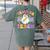 Trick Or Teach Groovy Halloween Teachers Women's Comfort Colors T-Shirt Back Print Moss