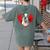 Valentine's Day Boston Terrier Dog Women's Comfort Colors T-Shirt Back Print Moss