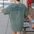 Varsity Grey Nantucket Women's Comfort Colors T-Shirt Back Print Moss