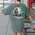 Whimsical Forest Adventures Sasquatch Bigfoot Walking Boston Terrier Dog Lovers Women's Comfort Colors T-Shirt Back Print Moss