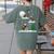 Xmas Lighting Tree Santa Riding Boston Terrier Christmas Women's Comfort Colors T-Shirt Back Print Moss