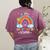 100th Day Of School Rainbow Happy 100 Days Smarter Teacher Women's Comfort Colors T-Shirt Back Print Berry