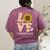 4th Grade Teacher Love Autumn Fall Sunflower Appreciation Women's Comfort Colors T-Shirt Back Print Berry