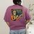 67 Teacher Halloween Skeleton Women's Comfort Colors T-Shirt Back Print Berry