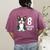 8 Years Old Birthday Boston Terrier Dog Lover 8th Party Kid Women's Comfort Colors T-Shirt Back Print Berry