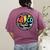 ABCD The Teacher Tour Back To School First Day Of School Women's Comfort Colors T-Shirt Back Print Berry