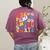 Alphabet Hi Back To School ABC Pre K Kindergarten Teacher Women's Comfort Colors T-Shirt Back Print Berry