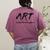 Art Teacher Women's Comfort Colors T-Shirt Back Print Berry Art Teacher Women's Comfort Colors T-Shirt Back Print Berry