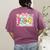 Back To School Pre-K Preppy Teacher Girl Women's Comfort Colors T-Shirt Back Print Berry