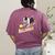 Ballaholic Boston Terrier Dog Chasing Bostie Ball Women's Comfort Colors T-Shirt Back Print Berry