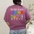 Battery Life Of A Teacher School Teacher Appreciation Women's Comfort Colors T-Shirt Back Print Berry