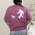 Bigfoot Walking With Bull Terrier Dog Women's Comfort Colors T-Shirt Back Print Berry