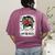 Bleached Teacher Para Life Paraprofessional Cute Messy Bun For Men Women Girls Kids Women's Comfort Colors T-Shirt Back Print Berry