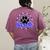 Blue Bobcats School Spirit Coquette Bow Mascot Teacher Women's Comfort Colors T-Shirt Back Print Berry