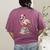 Book Lover Cute Flamingo Reading Teacher Librarian Women Women's Comfort Colors T-Shirt Back Print Berry