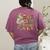 Book Tree All Is Calm Said No Teacher Ever Christmas Women's Comfort Colors T-Shirt Back Print Berry