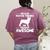 Boston Terrier Awesome Women's Comfort Colors T-Shirt Back Print Berry