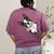 Boston Terrier Bostie Dog Kids Boys Girls Women's Comfort Colors T-Shirt Back Print Berry
