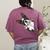 Boston Terrier Bostie Dog Kids Men Women's Comfort Colors T-Shirt Back Print Berry