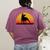 Boston Terrier Bostie Sunset Retro Dog Pet Mom Dad Women's Comfort Colors T-Shirt Back Print Berry