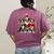 Boston Terrier Christmas Dogs Santa Reindeer Elf Women's Comfort Colors T-Shirt Back Print Berry
