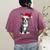 Boston Terrier Christmas Santa Hat Tree Lights Pajama Women's Comfort Colors T-Shirt Back Print Berry