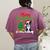 Boston Terrier Christmas Tree Lights Xmas Dog Lover Women's Comfort Colors T-Shirt Back Print Berry