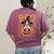 Boston Terrier Costume On Pumpkin Halloween Boston Terrier Women's Comfort Colors T-Shirt Back Print Berry