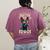 Boston Terrier Dad Boston Bull Bostie Dog Women's Comfort Colors T-Shirt Back Print Berry