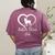 Boston Terrier Dad Cute Boston Terrier Silhouette Heart Women's Comfort Colors T-Shirt Back Print Berry