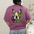 Boston Terrier In Day Of The Dead Sugar Skull Dog Women's Comfort Colors T-Shirt Back Print Berry