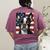 Boston Terrier Dog American Flag 4th Of July Patriotic Puppy Women's Comfort Colors T-Shirt Back Print Berry