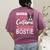 Boston Terrier Dog Bostie Halloween Costume Dog For Kids Women's Comfort Colors T-Shirt Back Print Berry