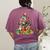 Boston Terrier Dog Christmas Tree Lights Xmas Pajama For Men Women Kids Women's Comfort Colors T-Shirt Back Print Berry