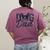 Boston Terrier Dog Dad Women's Comfort Colors T-Shirt Back Print Berry