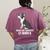 Boston Terrier Dog Owner Grandma Women's Comfort Colors T-Shirt Back Print Berry