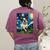 Boston Terrier Dog Starry Night Painting Women's Comfort Colors T-Shirt Back Print Berry
