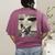 Boston Terrier Dog UFO Alien Extraterrestrial Selfie Women's Comfort Colors T-Shirt Back Print Berry
