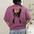 Boston Terrier Dog Wearing Crown For Men Women Girls Kids Women's Comfort Colors T-Shirt Back Print Berry