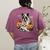 Boston Terrier Ghost Boo Halloween Costume Spooky Season Women's Comfort Colors T-Shirt Back Print Berry