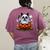 Boston Terrier Ghost Boo Halloween Kids Women's Comfort Colors T-Shirt Back Print Berry