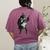 Boston Terrier Guitar Women's Comfort Colors T-Shirt Back Print Berry