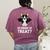 Boston Terrier Halloween Shirt Did Someone Say Treat Women's Comfort Colors T-Shirt Back Print Berry