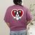 Boston Terrier Heart Cute Puppy Lover Or Dog Owner Women's Comfort Colors T-Shirt Back Print Berry